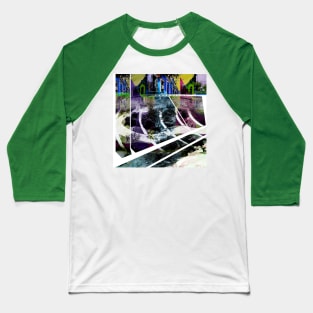 mazatlan in style colors collage city street art Baseball T-Shirt